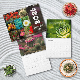 Calendário Inspiração Mensal de Plantas do Deserto Cactus