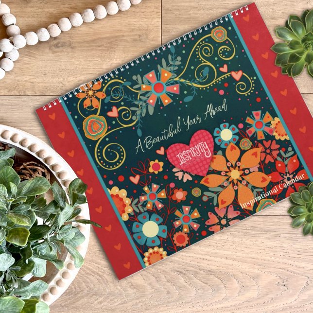 Calendário Inspirivity Beautiful Year Inspiring Quotes Art (Criador carregado)