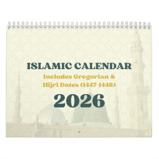 Calendário Islâmico Hijri 2026 | Gregoriano + Hijr