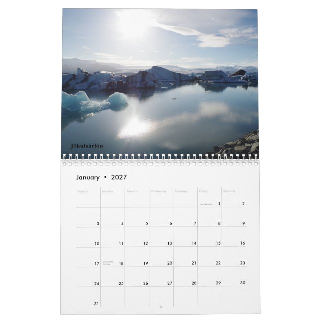 Calendário Islândia Enchanting (Jan 2027)