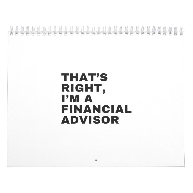 CALENDÁRIO ISSO É CERTO, EU SOU UM CONSULTOR FINANCEIRO (Capa)