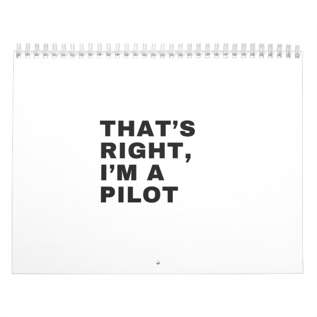 CALENDÁRIO ISSO, EU SOU UM PILOTO (Capa)