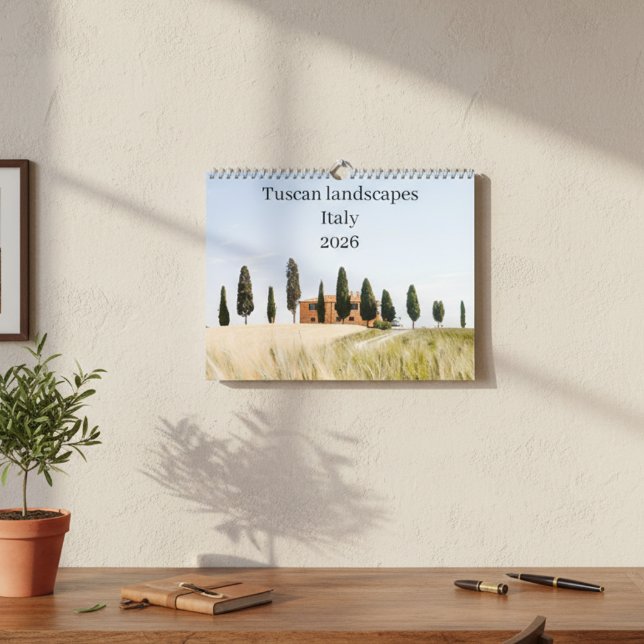 Calendário Itália Paisagem da Toscane 2026 (Criador carregado)