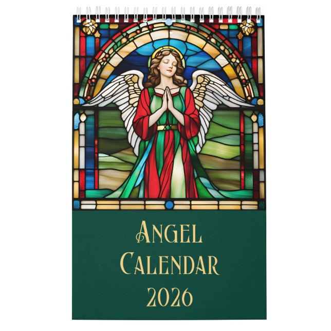 Calendário Janela de Vidro Manchado 2026 Personalizada (Capa)