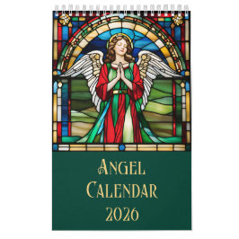 Calendário Janela de Vidro Manchado 2026 Personalizada