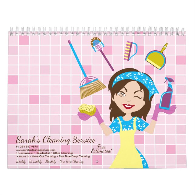 Calendário Janitorial Lady House Limpando Estações (Capa)