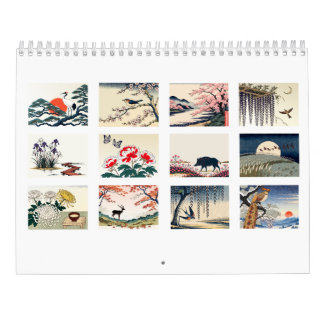 Calendário Japanese Woodblock Print Four Seasons