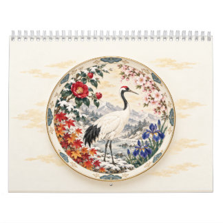 Calendário Japonês de Aves e Flores Sazonais