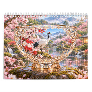 Calendário Japonês de Aves em Estações de Cristal
