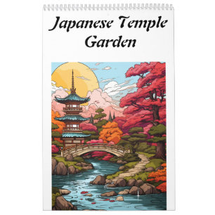 Calendário Jardim do Templo Japonês