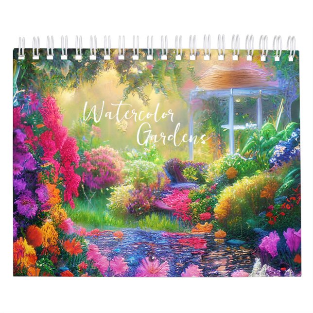 Calendário Jardins aquarela (Capa)
