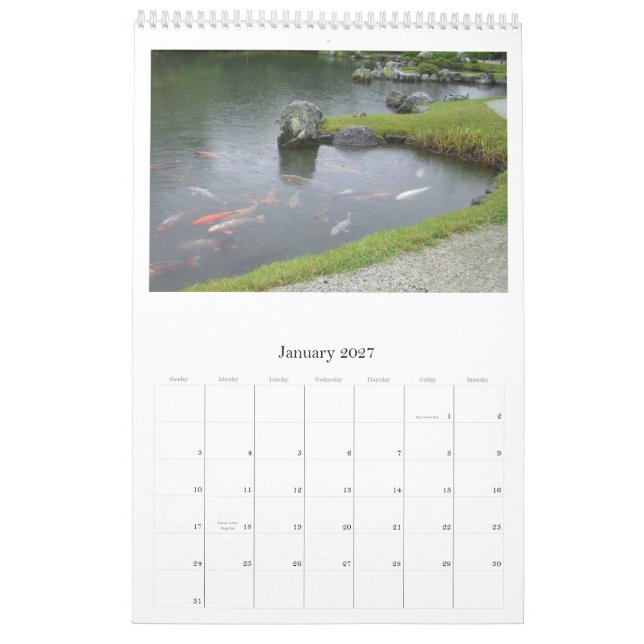 Calendário Jardins de Japão 2010 (Jan 2027)