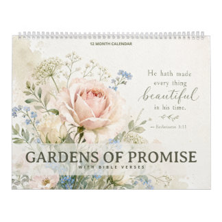 Calendário Jardins de Promessa - Com Versículos Bí