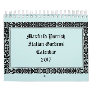 Calendário Jardins italianos por Maxfield Parrish