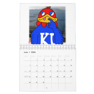 Calendário jayhawk de banana