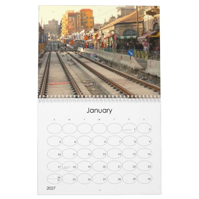 Calendário Jerusalem moderno (Jan 2027)