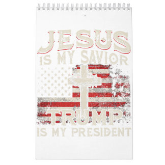Calendário Jesus é o meu salvador é o meu presidente american