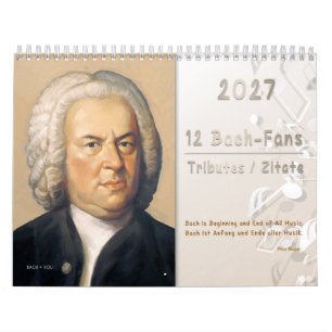 Calendário Johann Sebastian Bach - Citações/Tributes, 2026