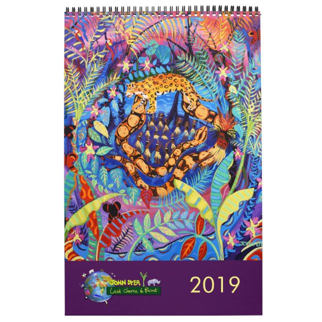 Calendário John Dyer Calendar das pinturas ambientais 2019 (Capa)