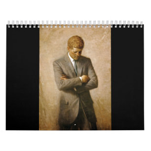 Calendário John F Kennedy Retrato Oficial de Aaron Shikler