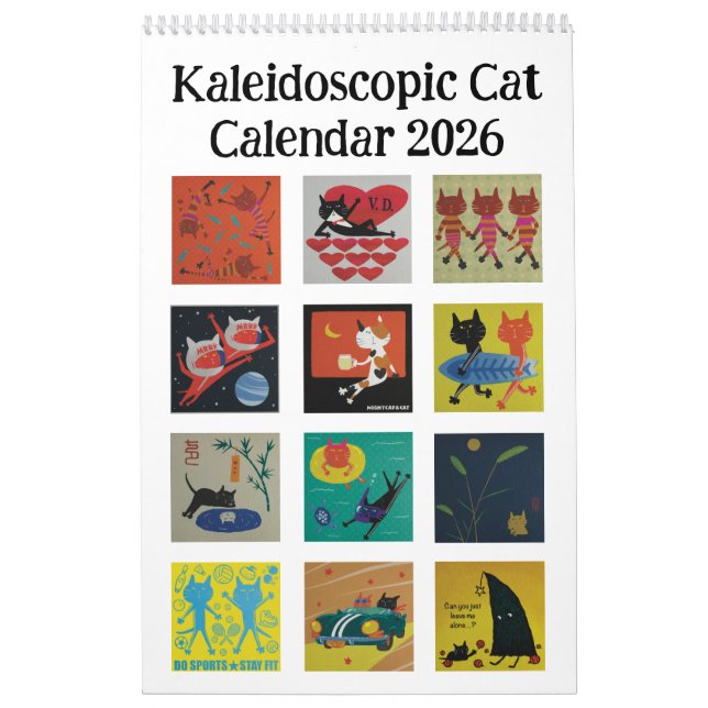 Calendário Kaleidoscopic Cat Calendar (Capa)