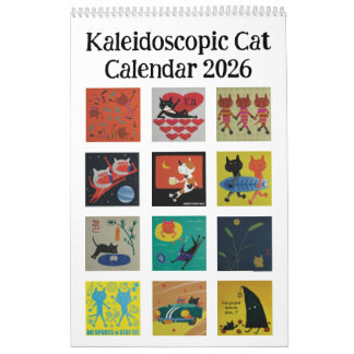 Calendário Kaleidoscopic Cat Calendar