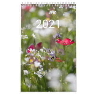 Calendário Kalender mit schönen Blumenmakros