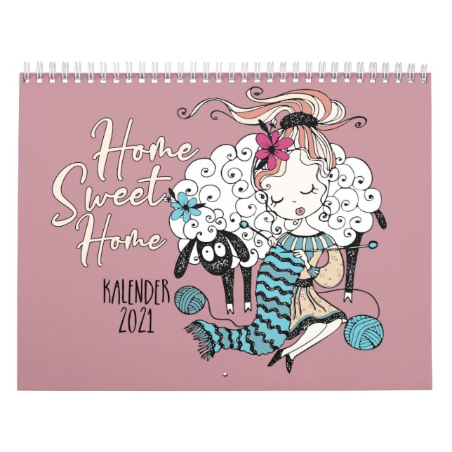 Calendário Kalender zum ausmalen Home Sweet Home  Handarbeit (Capa)