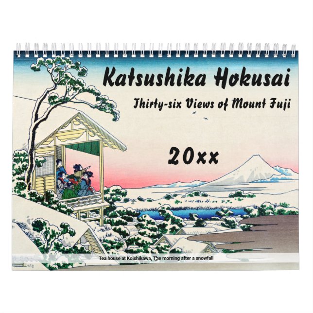 Calendário Katsushika Hokusai - 36 visualizações do Monte Fuj (Capa)