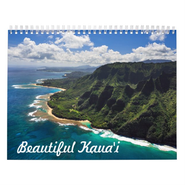 Calendário Kauai bonito Havaí (Capa)