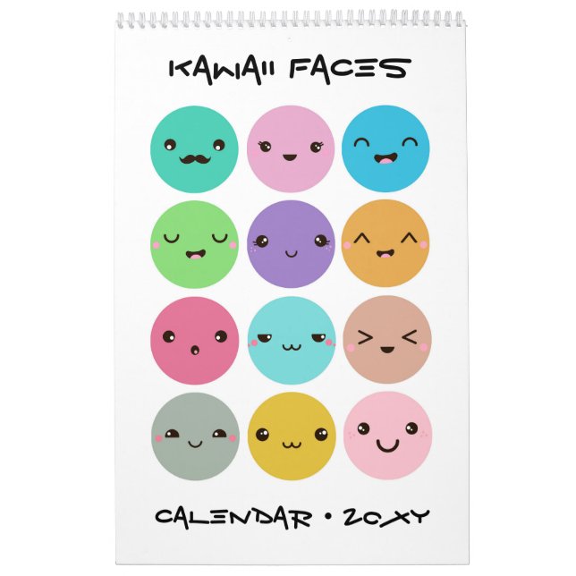 Calendário Kawaii Faces Kids (Capa)