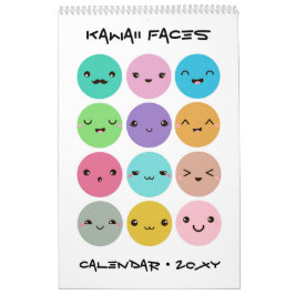 Calendário Kawaii Faces Kids