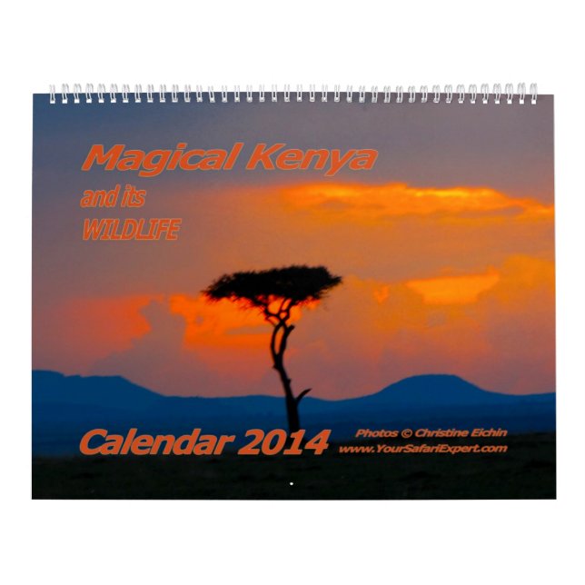 Calendário Kenya mágico e seus animais selvagens Calendar (Capa)