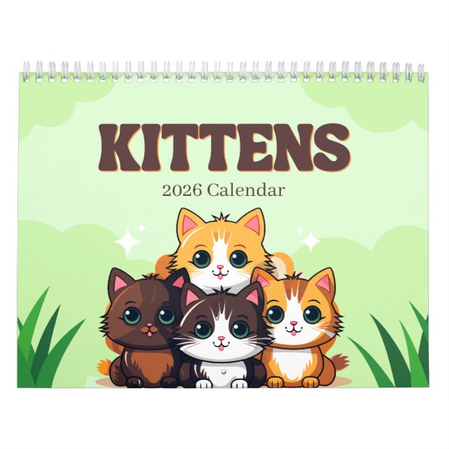 Calendário Kittens 2026 Calendar (Capa)