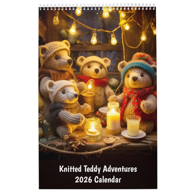 Calendário Knitted Teddy Adventures – 2026 Calendar (Capa)