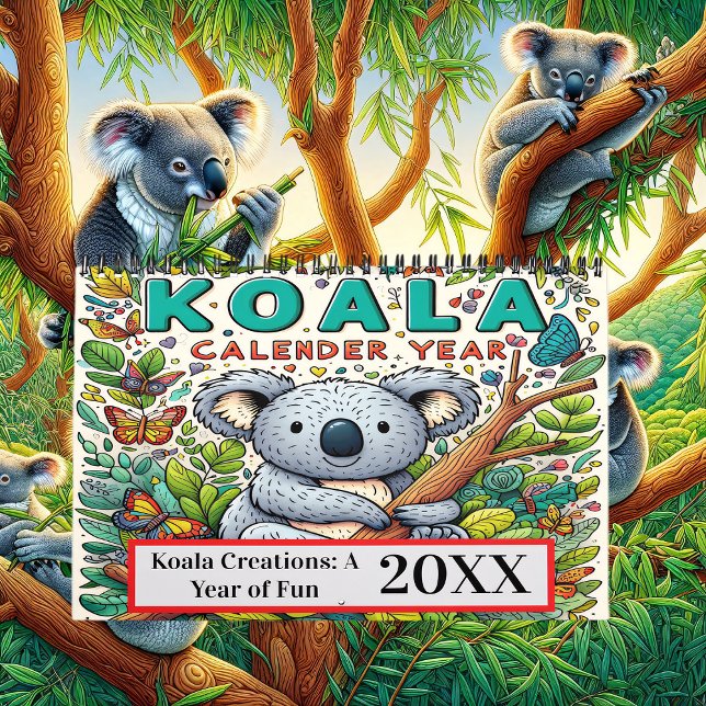 Calendário Koala Wonders: Um Ano de Diversão 2025/2026 Calend (Criador carregado)