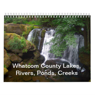 Calendário Lagos whatcom County, rios, lagoas, angras