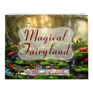 Calendário Lares De Fada De Fairyland Magicas Lindo Jardins