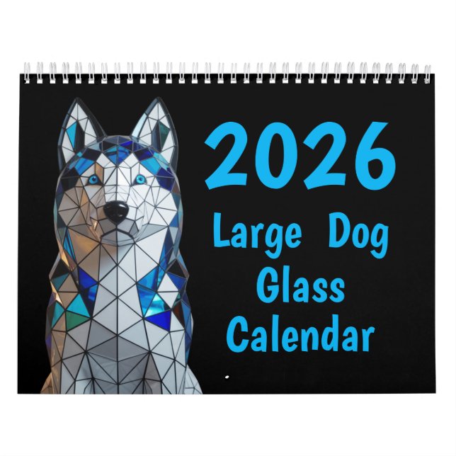 Calendário Large Dog Glass Calendar (Capa)