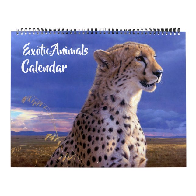 Calendário Large Size Exotic Animals Calendar (Capa)