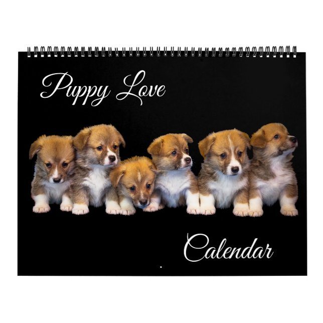 Calendário Large Size Puppy Love Calendar (Capa)