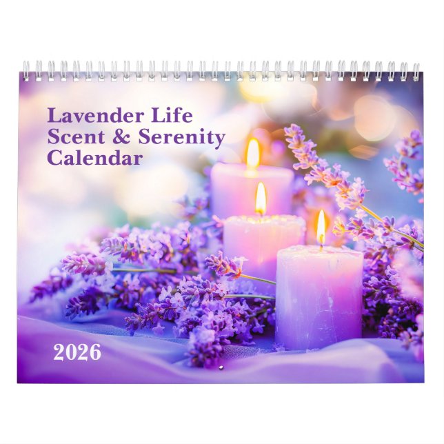 Calendário Lavanda Vida – 2026 Aroma e Serenidade (Capa)