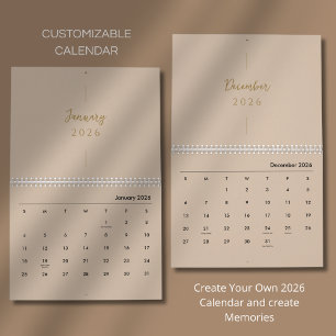 Calendário Layout Limpo e Elegante
