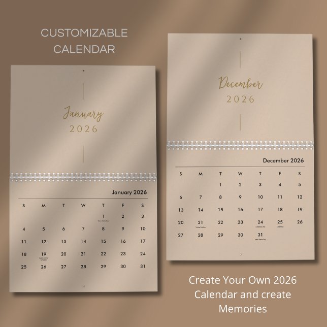 Calendário Layout Limpo e Elegante (Criador carregado)
