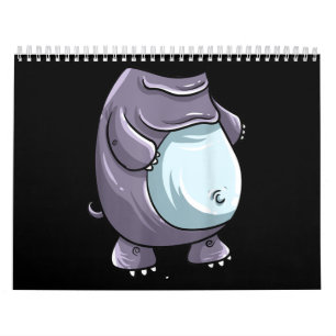 Calendário Legal Sem Cabeça Hippo Halloween Costume Engraçado