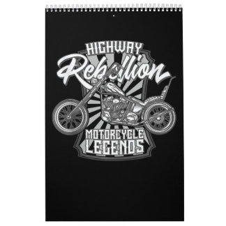 Calendário Legendas De Motocicleta No Presente De Arte Rodovi