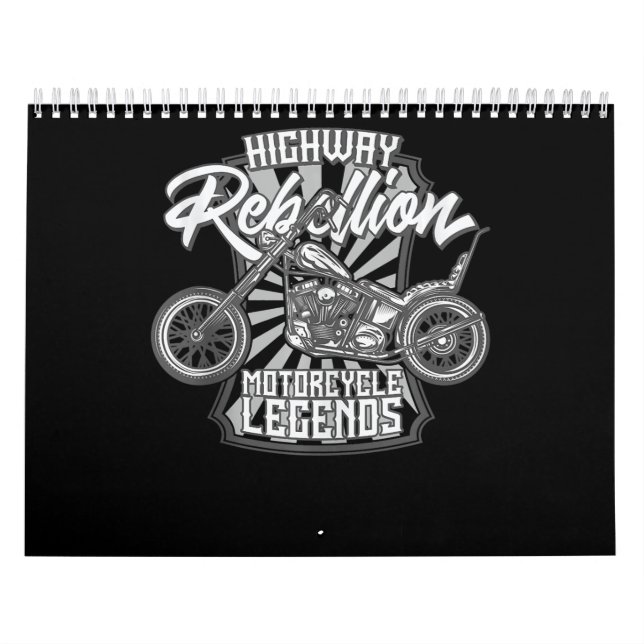 Calendário Legendas De Motocicleta No Presente De Arte Rodovi (Capa)