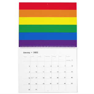 Calendário Lgbt listras arco-íris cores Lgbtq orgulho gay fla
