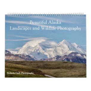 Calendário Linda paisagem do Alasca e fotografia da vida selv