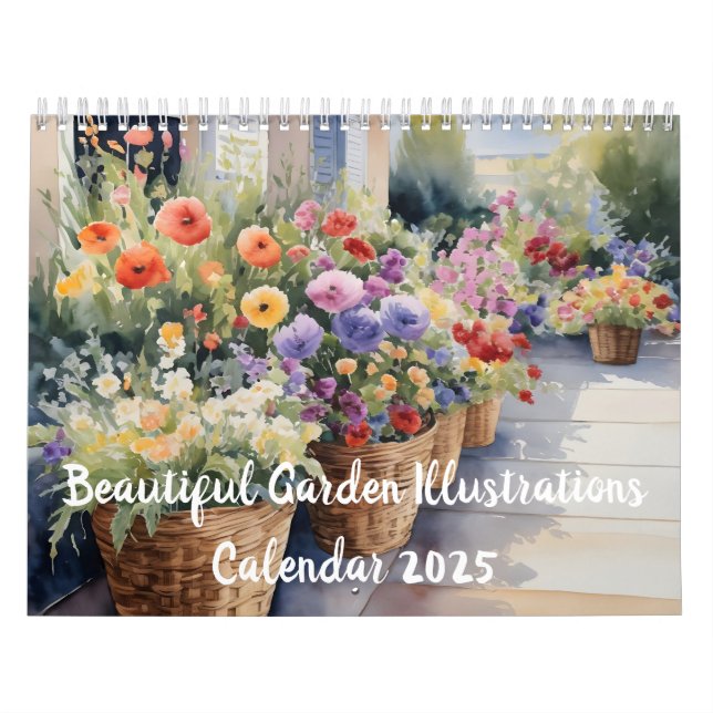 Calendário Lindas Ilustrações do Jardim (Capa)